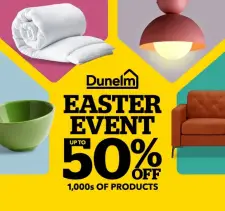 HUGE Easter Up To 50% Off Sale @ Dunelm