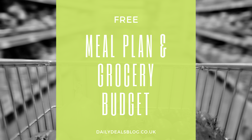 Free Meal Plan & Grocery Budget Template
