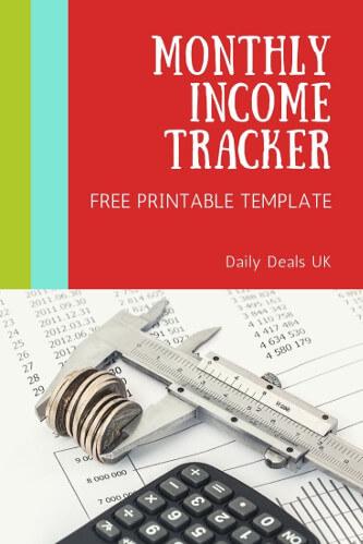 Monthly Income Tracker - Free Printable Finances Template