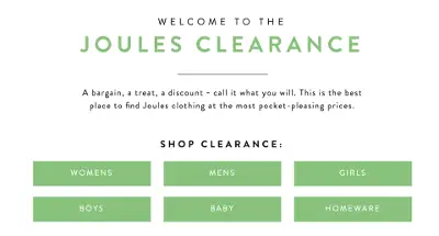 joules clearance