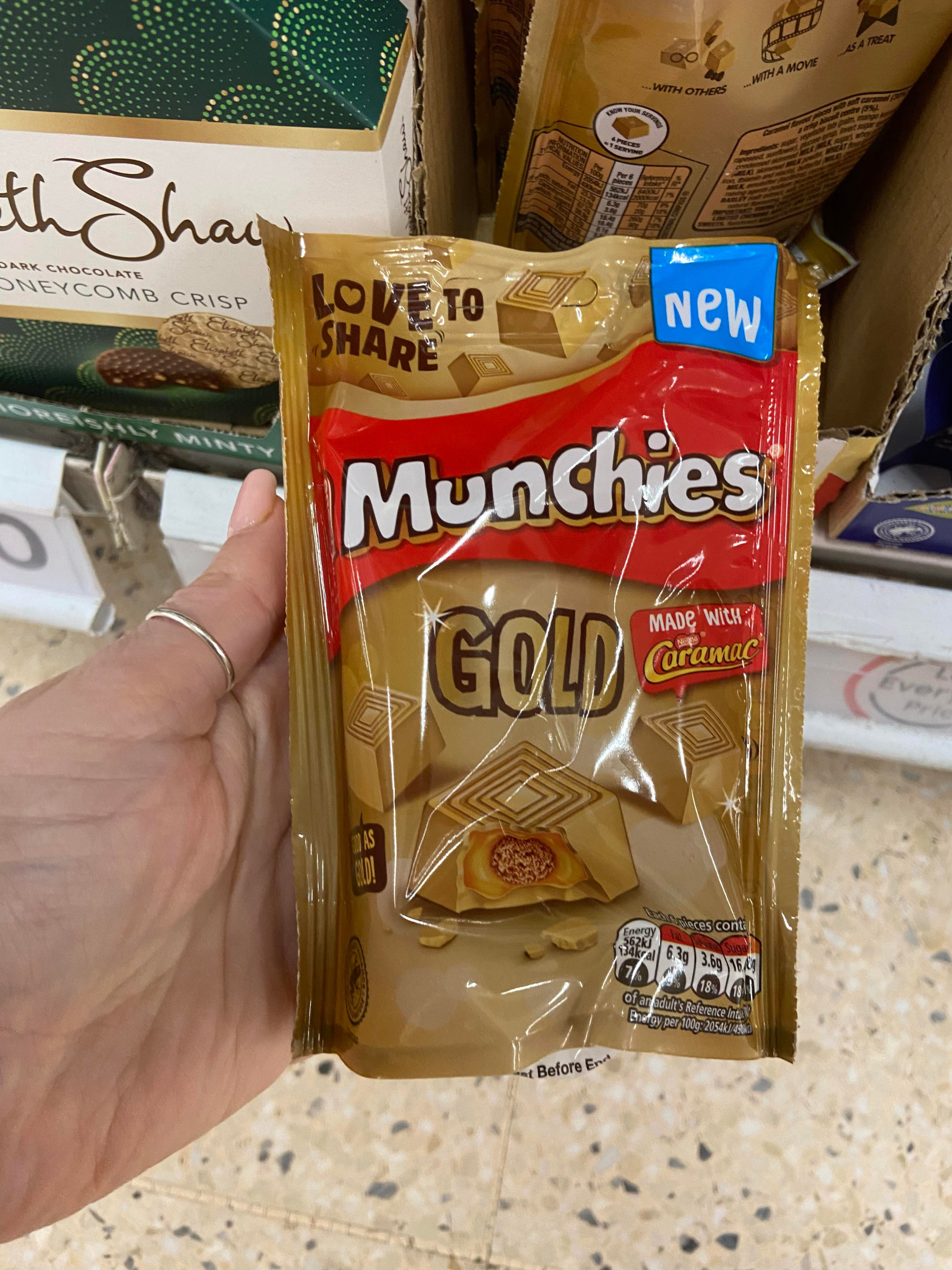 NEW Munchies Gold Caramac Pouch