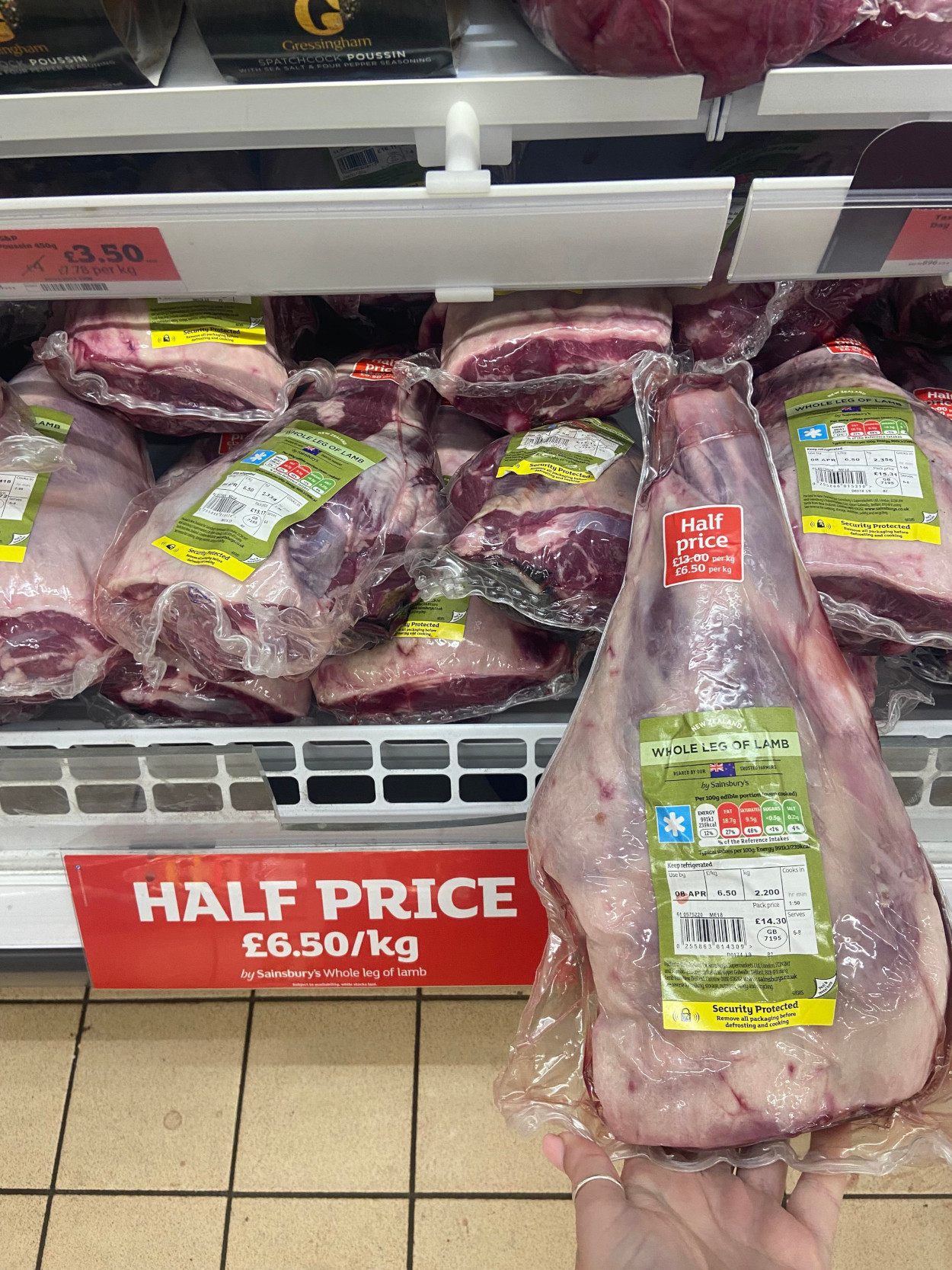 sainsburys easter lamb half price