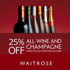 25% off 6 bottles of wine @ Waitrose &amp; Partners