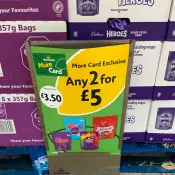 Cadbury &amp; Nestle Chocolate Pouches 2 for £5 @ Morrisons