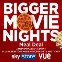 Bigger Movie Nights Meal Deal with Vue Cinema Tickets £6 @ Asda