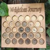Weight loss journey board plaque £1&#039;s for lbs £9.95 @ eBay