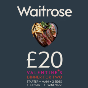 Waitrose 2024 Valentines Meal Menu for 2 for £20 NOW LIVE