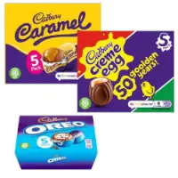 Cadbury Cream/Caramel/Oreo 5 Pack Eggs £1.25 @ Tesco