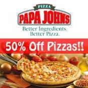 50% off Pizzas when you spend £20 @ Papa John&#039;s