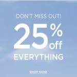 25% Off Everything (inc sale) @ Burton