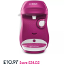 TASSIMO by Bosch Happy Coffee Machine in Purple £10.97 @ Currys