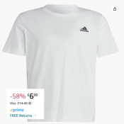 Men's Adidas T Shirt in White £6 @Amazon