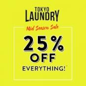 Mid Season Sale - 25% off everything @ Tokyo Laundry