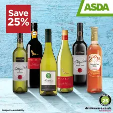 25% off 6 Bottles of Wine (or more) @ ASDA