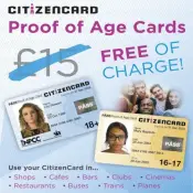 Free Citizen Card (worth £15) for those aged 18 - 24