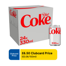 Diet Coke &amp; Coke Caffine Free 24 Packs £6.50 @ Tesco