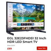 EGL 32 Inch HDR LED Smart TV £89 @ Studio
