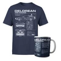 Back To The Future DeLorean Schematic T-Shirt &amp; Mug £11.98 @ IWOOT