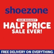 Huge Sale Now LIVE + Free delivery + Extra £5 off @ ShoeZone