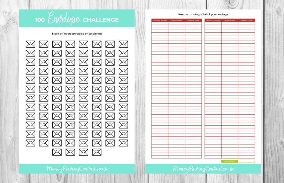 100 envelope money saving challenge