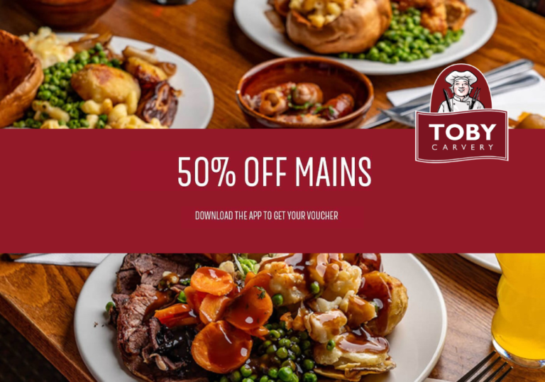 50% off Toby Carvery