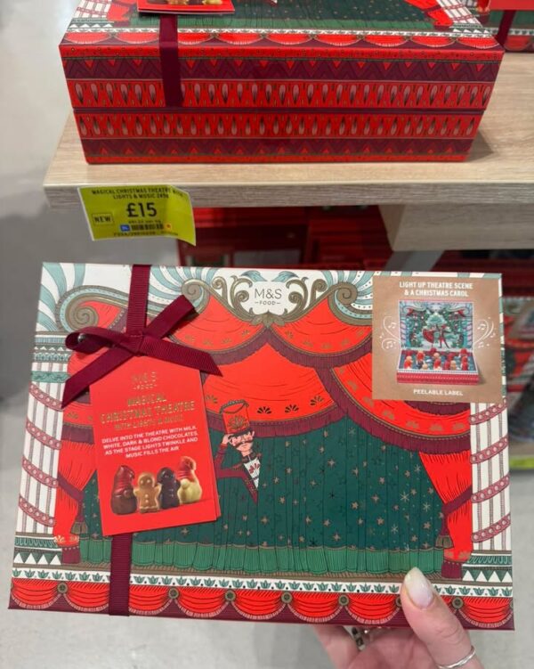 A Christmas Carol Light up theatre scene box of chocolates at M&S 😱