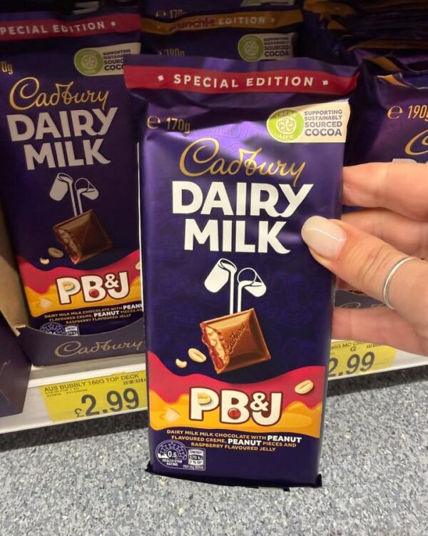 NEW Cadbury Peanut Butter jelly bars now at B&M