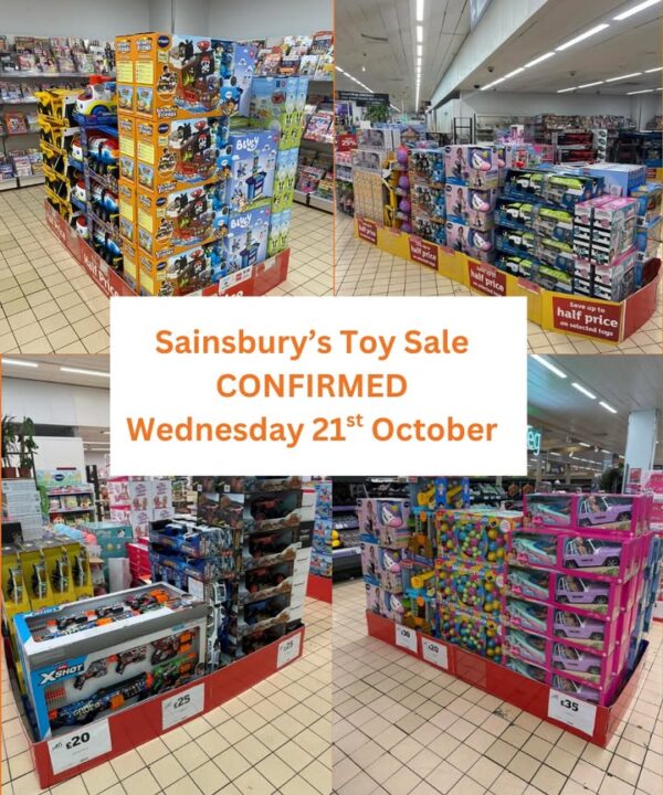 We now have confirmation that Sainsbury's big Christmas toy sale will go live wednesday!!!!