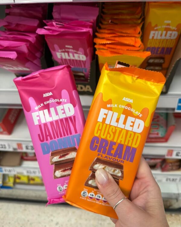 New chocolate custard crème & Jammy donut bars at Asda for £2