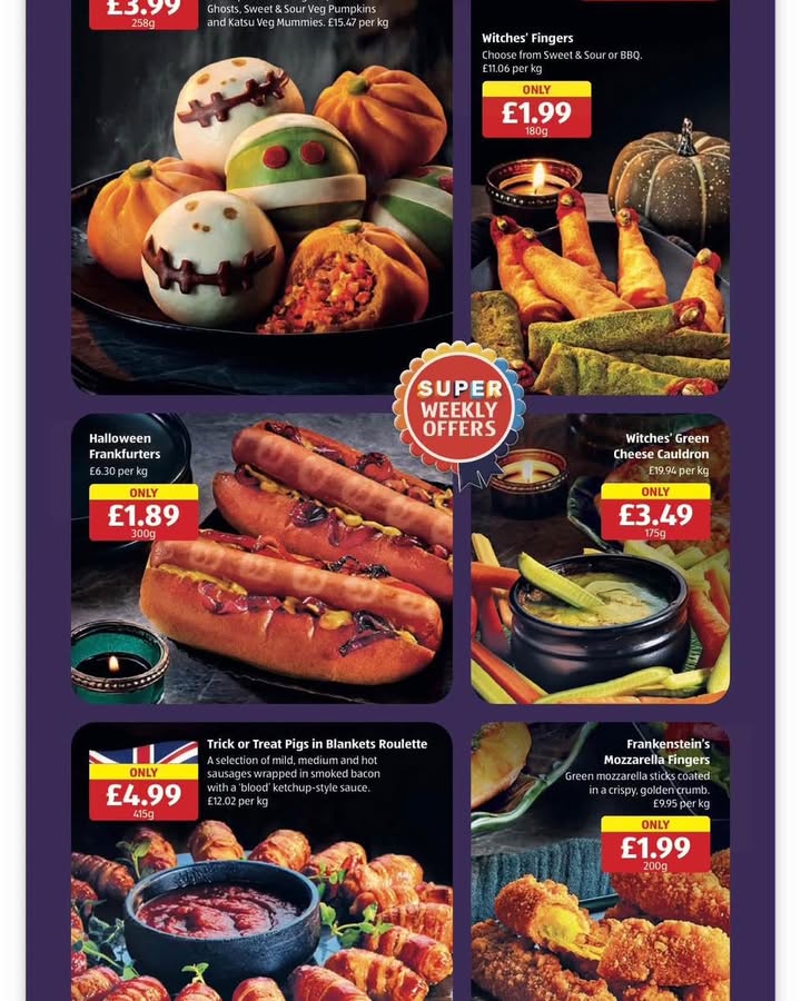 Halloween food range coming to Aldi from Monday 26th October! 🎃 👻