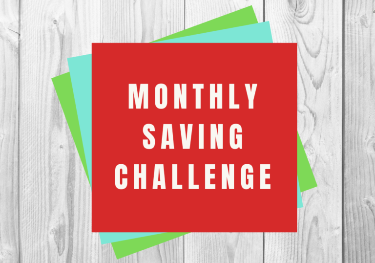 Monthly Money Saving Challenge FREE Printable